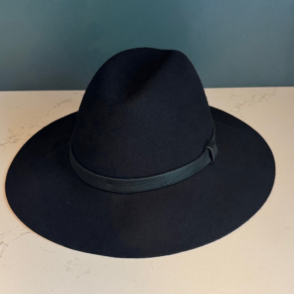 J. Crew Black Wool Fedora Hat